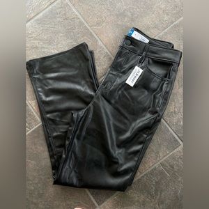 Faux Leather High Rise Pants